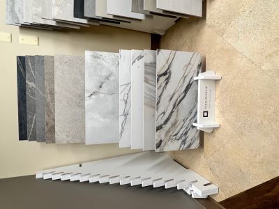 marble tile display in our store. 